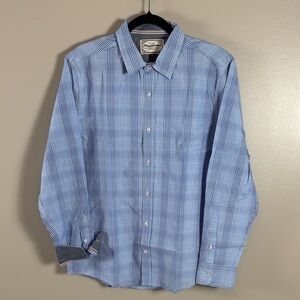 NWT Flag & Anthem Light Blue Checkered Button-Down Shirt